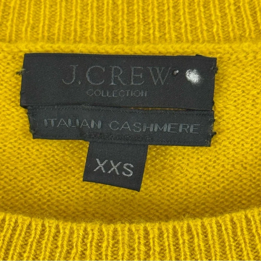 J.Crew Collection Italian Cashmere Sweater Mustard Yellow Women’s‎ XXS